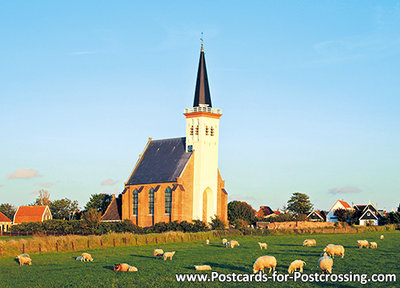Texel - church den Hoorn postcard