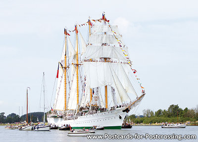 Postcard of the ship de Esmeralda on Sail Amsterdam