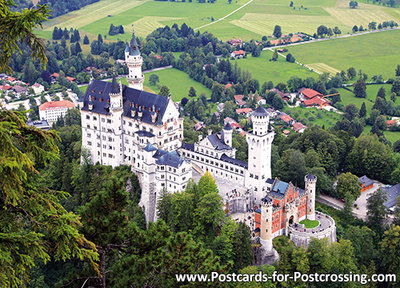 Postcard castle Neuschwanstein