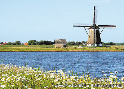 Postcard mill North on Texel