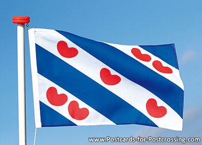 Postcard flag of Friesland