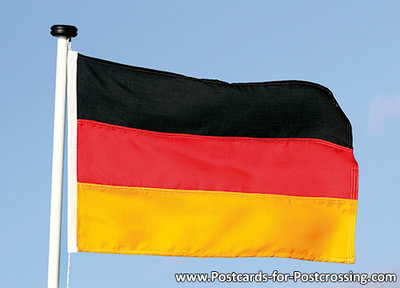 Postcard flag of Germany