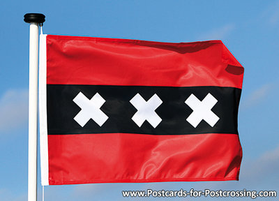 Postcard Flag of Amsterdam