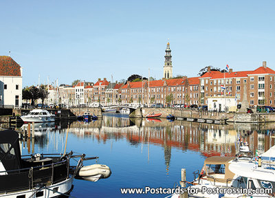 Postcard Middelburg with the Long Jan