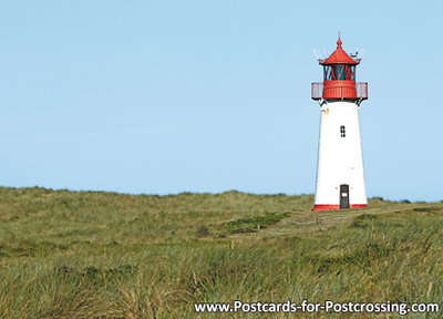 Postcard lighthouse List  west (Sylt)