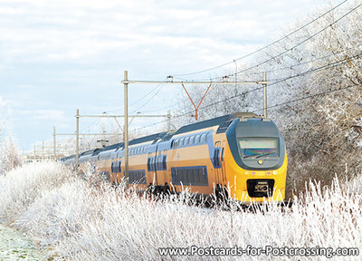 Postcard NS train in winter