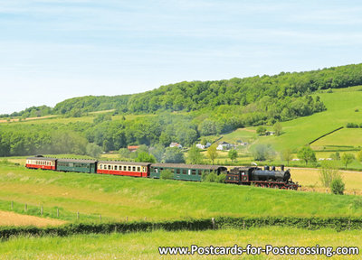 Postcard Steam Locomotive Miljoenenlijn in Simpelveld