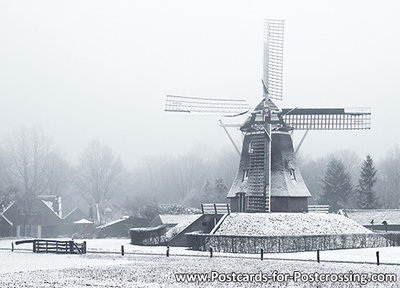 Postcard Jantina helling mill in Aalden