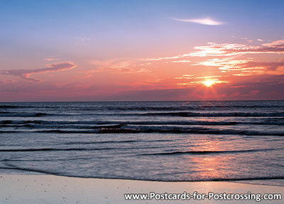 Postcard sunset Texel