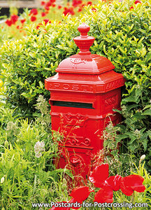 Postcard red mailbox