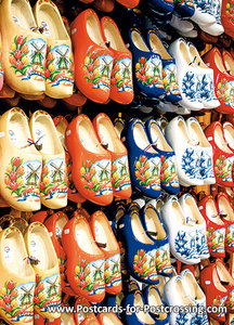 Postcard Dutch clogs