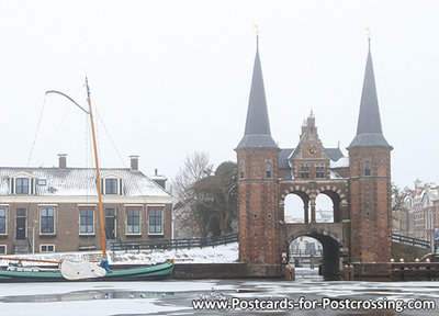 Waterpoort in Sneek postcard