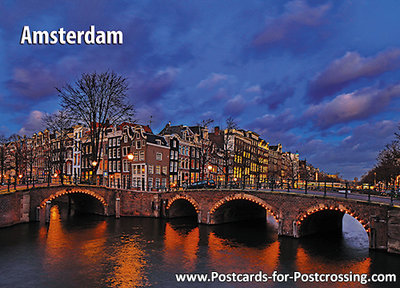 Canals of Amsterdam postcard