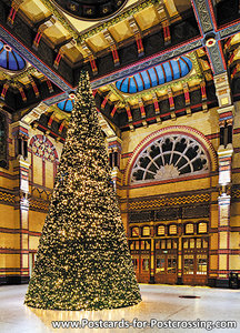 Postcard Christmas tree CS Groningen