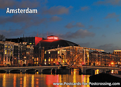 Postcard Amsterdam Skinny Bridge