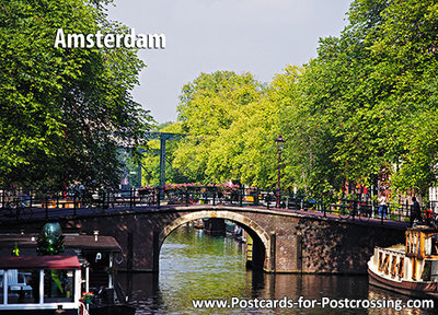 postcard Amsterdam canals