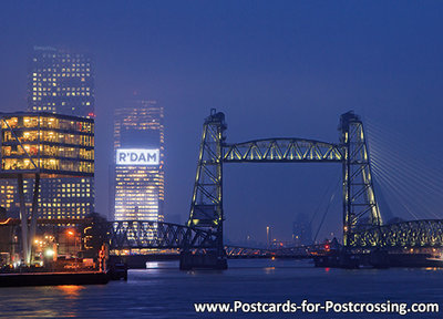 Postcard Koningshaven bridge de Hef