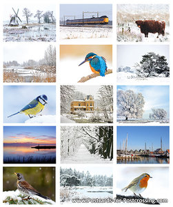 Winter postcard set 