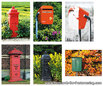 Mailbox postcards set