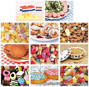 Food and candy postcard set