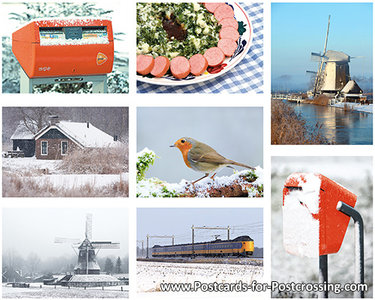 Postcard set winter Dutch