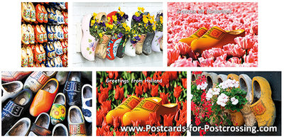 Postcard set clogs