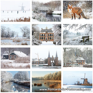 Winter postcard set