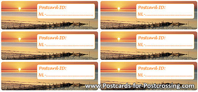 Postcard id sticker waddensea