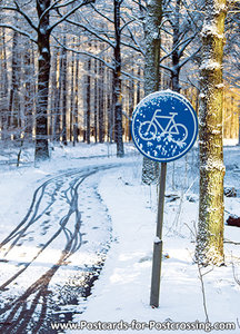 Postcard bicycle path