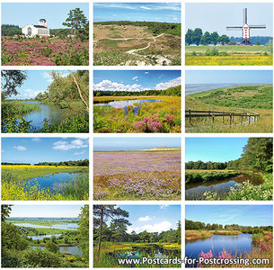 Postcard set 12 x Dutch landscapes