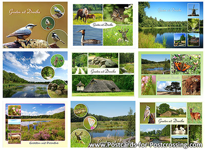 Postcard set 9 x Drenthe landscapes