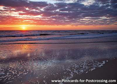 postcard Sunset on Texel