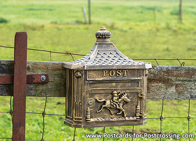 Letterbox with horse postcard