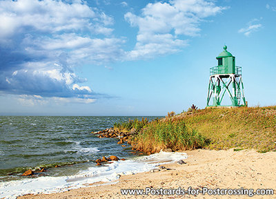 Harbor light Stavoren postcard