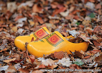 Autumn postcard - clogs