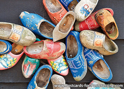 Dutch clogs postcard