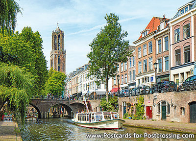 Utrecht postcard - canals