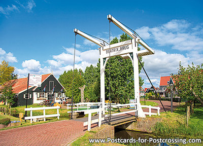 Marken postcard - Beatrix bridge