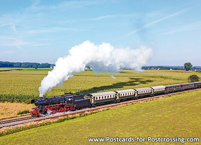 Veluwsche steam train postcard
