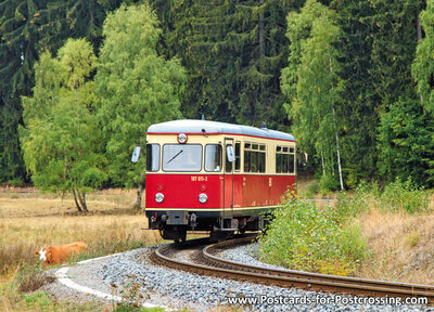 Postcard dieselmotorwagen Selketalbahn
