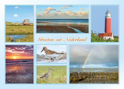 postcard groeten uit Nederland beach