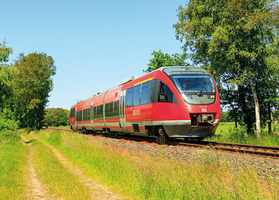 Postcard DB Regio train