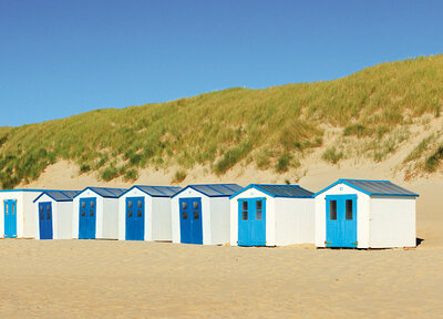 Beach houses on Texel postcard
