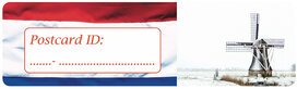 Postcrossing ID stickers | 6x Dutch Flag + mill Postcrossing ID stickers | 6x Dutch Flag + mill