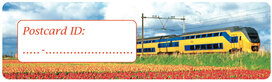 Postcrossing ID stickers | 6x train