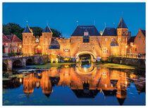Amersfoort postcards | Koppelpoort at night postcard Amersfoort postcards | Koppelpoort at night postcard