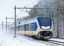 Railway postcards | Sprinter train in winter postcard Railway postcards | Sprinter train in winter postcard