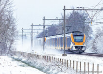 Railway postcards | Sprinter train in winter postcard Railway postcards | Sprinter train in winter postcard