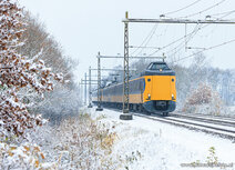 Railway postcards | Intercity train in winter postcard Railway postcards | Intercity train in winter postcard