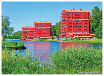 Almere postcards | Red residential towers postcard Almere postcards | Red residential towers postcard